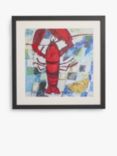 John Lewis Erin McGee 'Lobster' Framed Print & Mount, 62.5 x 62.5cm, Red