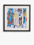 John Lewis Erin McGee 'Sunbathers' Framed Print & Mount, 62 x 62cm, Blue/Multi