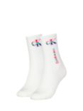 Calvin Klein Pride Logo Socks, Pack of 2, White/Multi