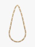 Eclectica Vintage Cabouchon 18ct Gold Plated Figaro Chain, Dated Circa 1980's, Gold