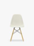 Vitra Eames RE DSW Recycled Plastic Chair, Wood Legs, Pebble