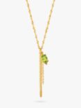 DPT Antwerp Peridot & Diamond Chain Drop Pendant Necklace, Gold/Green