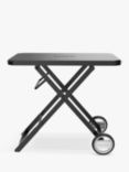 Cozze Folding BBQ/Pizza Oven Table with Wheels, Black