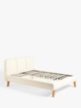 John Lewis Nite Upholstered Boucle Bed Frame, Double, White