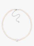 Claudia Bradby Freshwater Pearl Necklace, Silver
