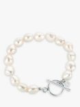 Claudia Bradby Baroque Freshwater Pearl Bracelet, Silver