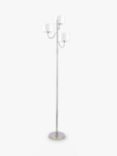 Laura Ashley Southwell Floor Lamp, 3 Arms, Satin Nickel