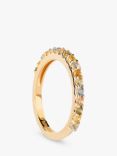 PDPAOLA Rainbow Cubic Zirconia Half Eternity Ring, Gold/Multi