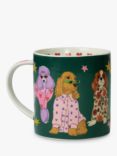 Karen Mabon Dogs Bone China Mug, 310ml, Green/Multi