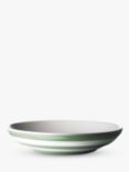 Cornishware Striped Pasta Bowl, 24cm, Green/White