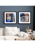 John Lewis Natasha Barnes 'New Forms' Framed Print & Mount, Set of 2, 61.5 x 61.5cm, Blue