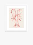 John Lewis Lucy Deaner 'Lobster' Framed Print & Mount, 63.5 x 53.5cm, Red