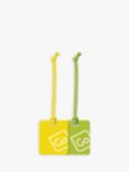 Go Travel Luggage Tags Twin Pack, Yellow/Green