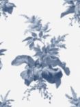 Laura Ashley Narbeth Wallpaper, Midnight Seas Blue