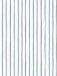 Laura Ashley Painterly Stripe Wallpaper, Blue