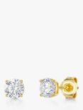 Jools by Jenny Brown 6mm Round Cubic Zirconia Stud Earrings, Gold