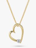 Jools by Jenny Brown Cubic Zirconia Open Heart Pendant Necklace, Gold