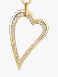 Jools by Jenny Brown Small Cubic Zirconia Dali Heart Pendant Necklace, Gold