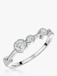 Jools by Jenny Brown Cubic Zirconia Bubble Line Ring, Silver