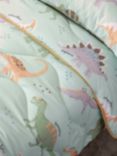 Night Lark Junior Dino Print Coverless Duvet & Pillowcase Set, Multi, Cotbed (120 x140cm)