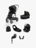 Oyster 3 Pushchair, Carrycot & Accessories with Maxi-Cosi Pebble Pro Car Seat and Base Luxury Travel System Bundle, Black Olive