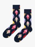 Happy Socks Ice Cream Socks, One Size, Navy/Multi