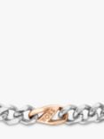 HUGO BOSS Men's Rian Figaro Chain Bracelet, Silver