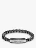 HUGO BOSS Men's Devon Logo Plate Box Chain Bracelet