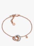 Emporio Armani Circle Link Crystal Bracelet, Gold/Silver
