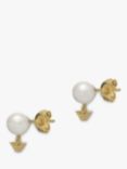 Emporio Armani Pearl Stud Earrings, Gold
