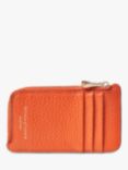 Aspinal of London Pebble Leather Zipped Coin and Card Holder, Orange