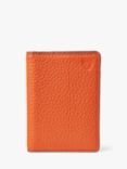 Aspinal of London Double Fold Pebble Leather Card Holder, Orange