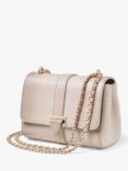 Aspinal of London Lottie Small Lizard Leather Shoulder Bag, Oyster