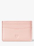 Aspinal of London Pebble Leather Slim Credit Card Case, Rose