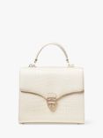 Aspinal of London Mayfair Croc Leather Cross Body Bag, Ivory