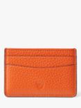 Aspinal of London Pebble Leather Slim Credit Card Case, Orange
