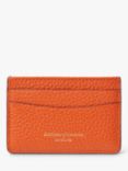 Aspinal of London Pebble Leather Slim Credit Card Case, Orange