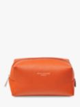 Aspinal of London Medium Pebble Leather Makeup Bag, Orange