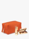 Aspinal of London Medium Pebble Leather Makeup Bag, Orange