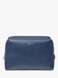 Aspinal of London Large Pebble Leather Toiletry Bag, Caspian Blue
