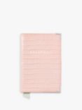 Aspinal of London Croc Effect Leather Passport Cover, Rose