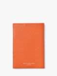 Aspinal of London Pebble Leather Passport Cover, Orange