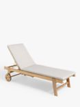 John Lewis ANYDAY Acacia Wood Sun Lounger, Natural