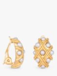Jon Richard Vintage Inspired Pearl Clip-On Earrings, Gold