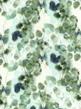 John Louden Watercolour Leaf Viscose Blend Fabric, Green