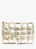 Apatchy Padded Woven Cross Body Bag, Gold