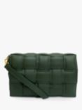 Apatchy Padded Woven Cross Body Bag, Racing Green