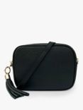 Apatchy Leather Crossbody Bag, Black