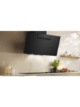 Neff N50 D85IFN1S0B 80cm Angled Chimney Cooker Hood, Black