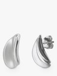Nina B Double Fold Earrings, Silver